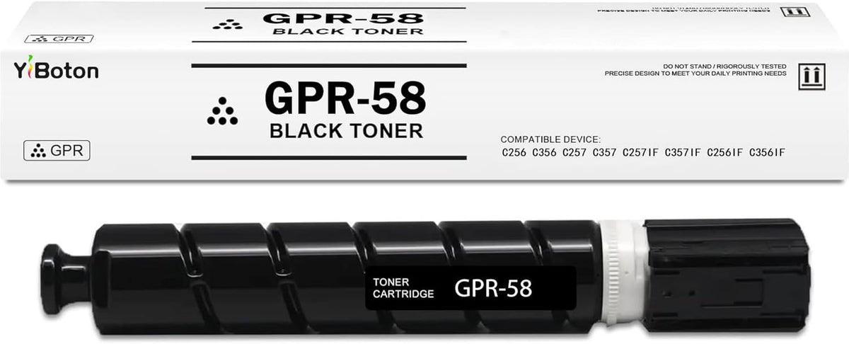 GPR58 GPR-58 XL Black Remanufactured Toner Cartridge Compatible for Canon ImageRunner Advance C256 C256iF C257 C257iF C356 C356iF C357 C357iF Printers (1 Pack)