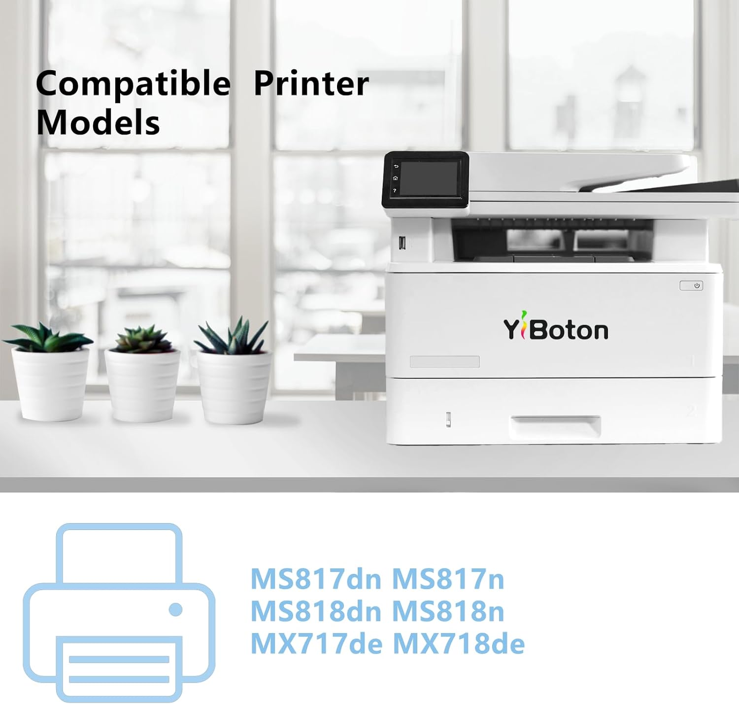 53B1H00 53B0HA0 53B1000 High Yield Black Toner Cartridge Replacement for LX MS817 MS818DN MS817N MS817n MS817dn MS818 MS818dn MX717 MX718 Printers (25,000 Pages).