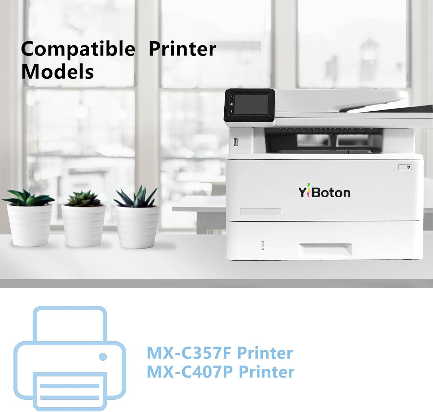 MX-C35T MXC35TB Compatible Toner Cartridge Replacement for MX-C35TB Works for MX-C357F MX-C407P Printer (1 Pack Black)