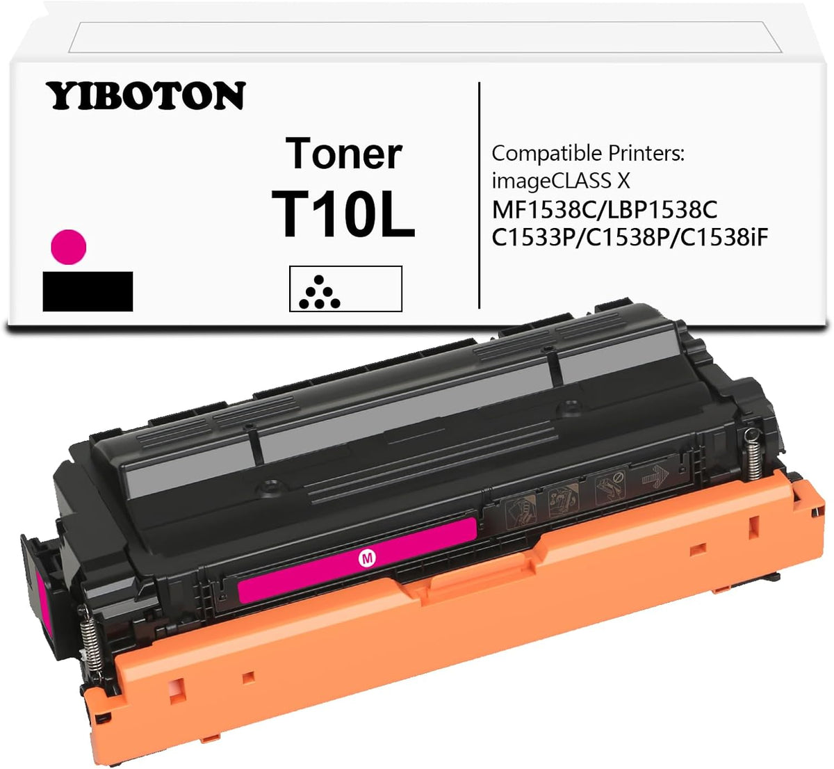 T10 T10L Magenta Toner Cartridge Replacement 4564C001 Toner (with New Chip) for Color imageCLASS X LBP1538C MF1538C C1533P C1538P C1538iF Printers(1 Pack)