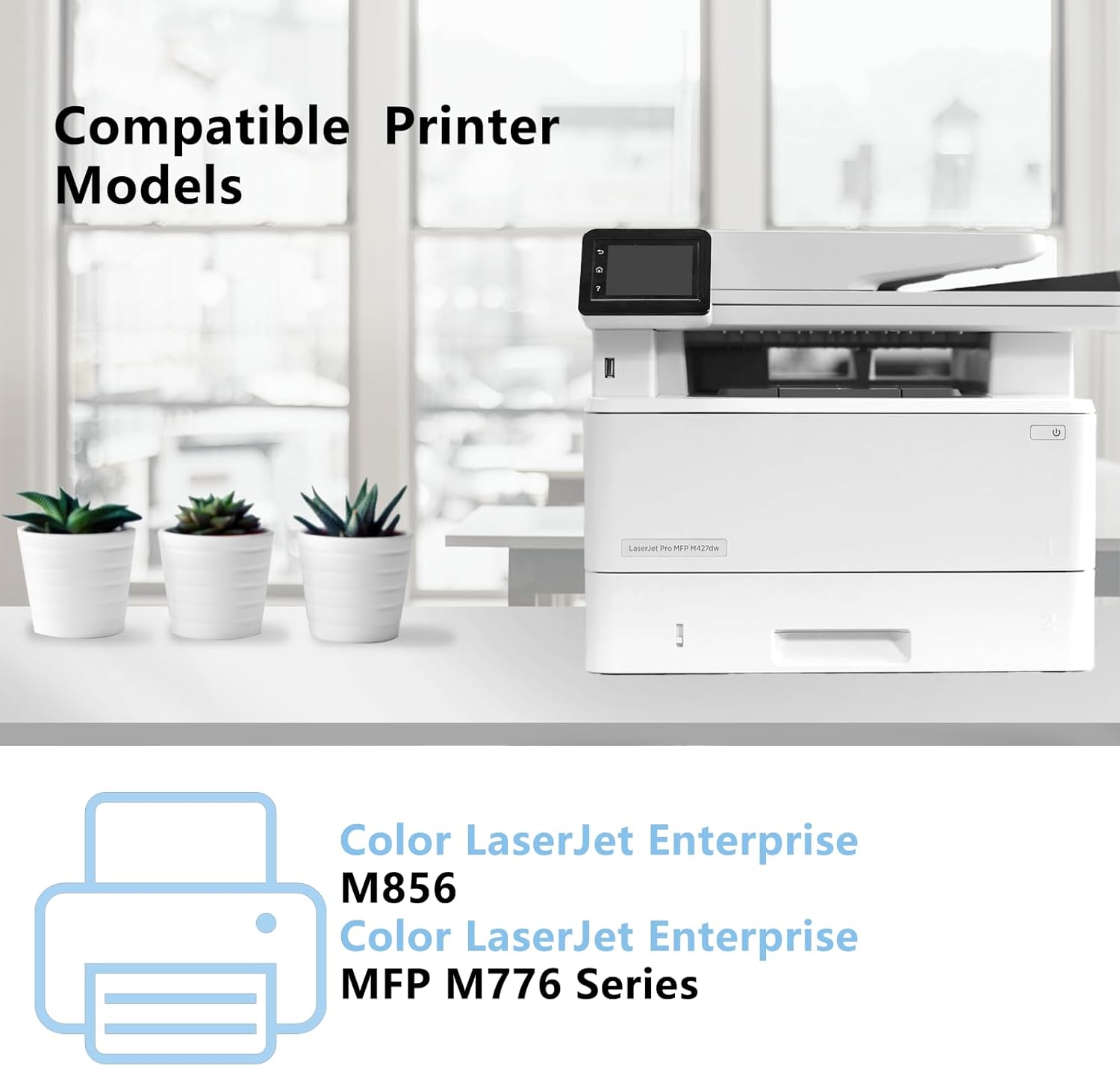 High Yield 659X Toner Cartridge Replacements W2010X W2011X W2012X W2013X Toner Cartridge Compatible Works with Enterprise M856 MFP M776 Series Printer.(4-Pack)