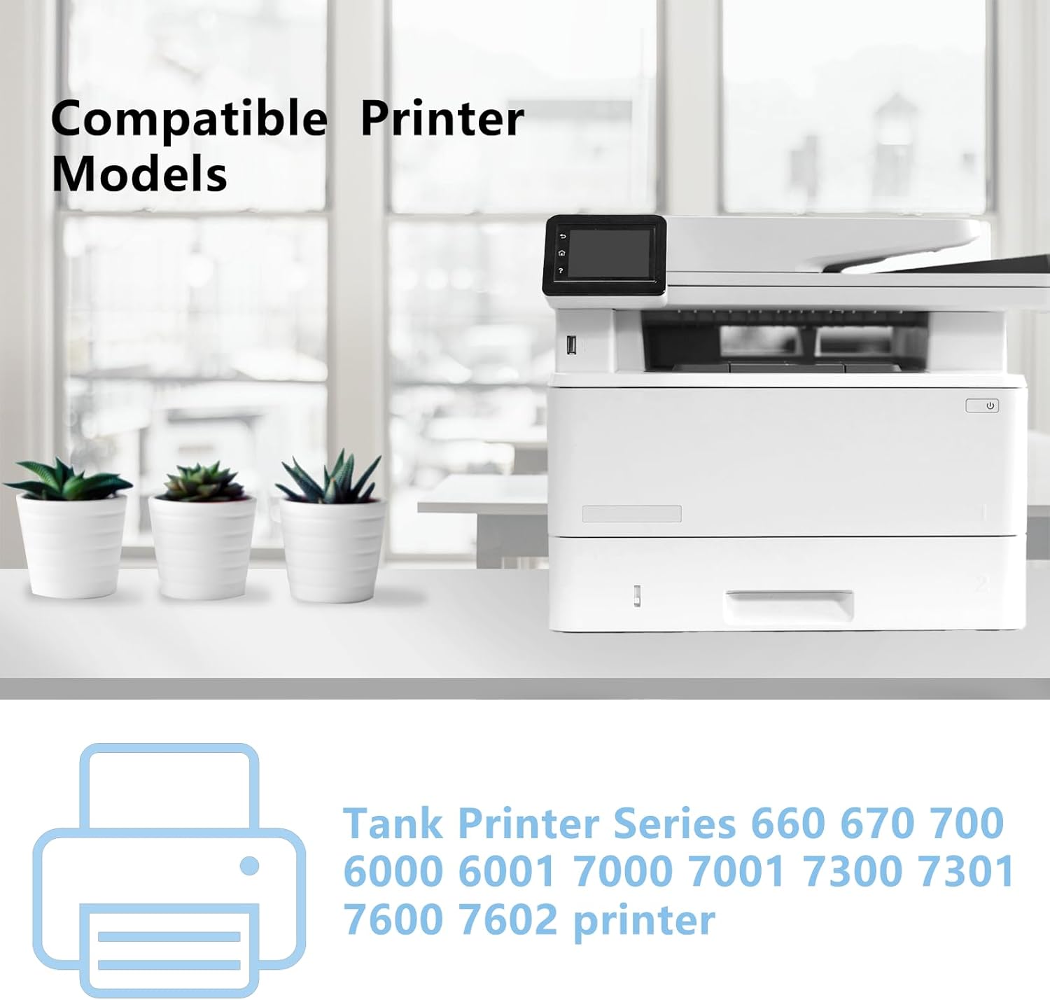 High Yield 3YP17A X4E75A Printhead Use for 660 670 700 6000 6001 7000 7001 7300 7301 7600 7602Series Printers Replacement 3YP17A X4E75A Print Head (2 Pack)