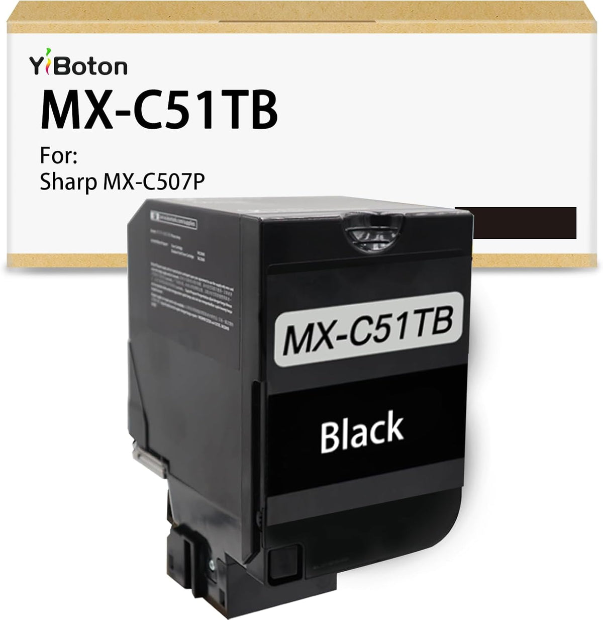 MX-C51TB MX-C51TC MX-C51TY MX-C51TM Toner Cartridge MX-C51T High-Yield Compatible with MX-C507P Printer (1 Pack, Black)