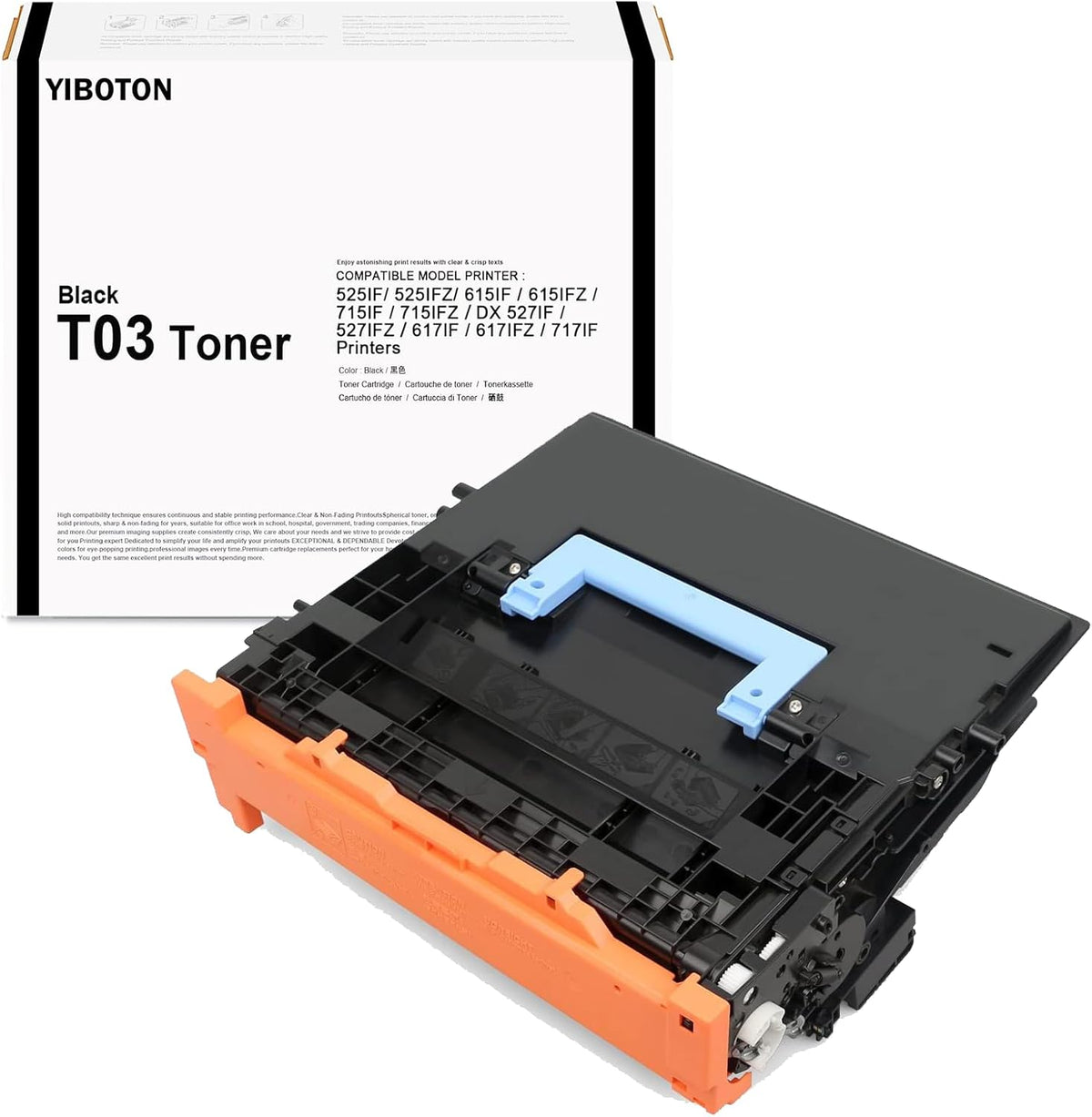 T03 Black Toner Cartridge 2725C001AA (with Chip) Compatible for ImageRunner Advance 525iF 525iFZ 615iF 615iFZ 715iF 715iFZ DX527iF 527iFZ 617iF 617iFZ 717iF DX529iF 529iFZ 619iF 619IFZ Printer.