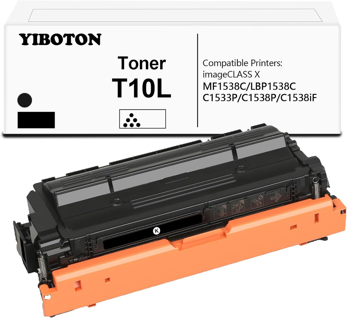 T10 T10L Black Toner Cartridge Replacement 4566C001 Toner (with New Chip) for Color imageCLASS X LBP1538C MF1538C C1533P C1538P C1538iF Printers(1 Pack)