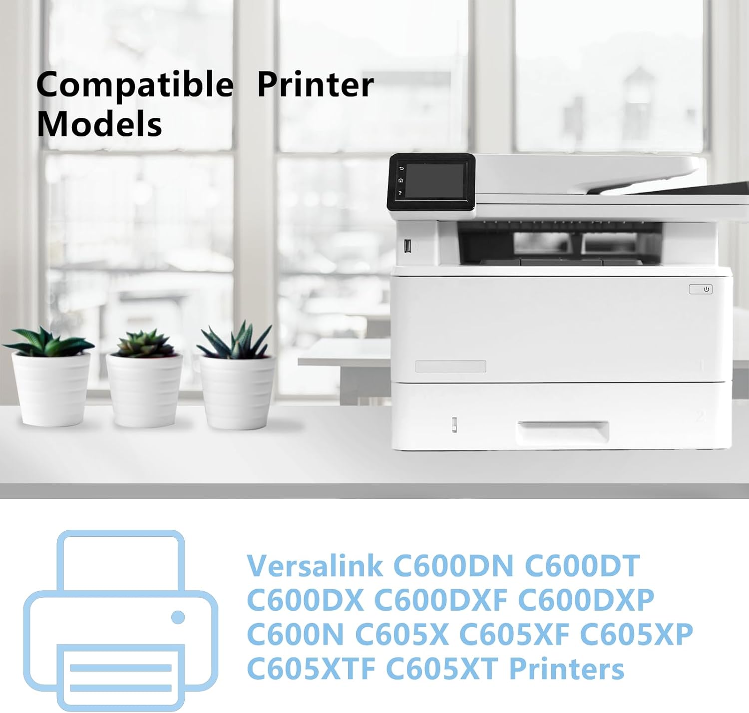 VersaLink C600/C605 Drum Cartridge Replacement for 108R01485 108R01486 108R01487 108R01488 Drum Unit Compatible for Xerox VersaLink C600N C600DT C600DN C605DN C605S C605X C605XL Printer (4-Pack)