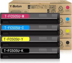 High Yield TFC505U T-FC505U Toner Cartridge Replacement for Toshiba T-FC505U-K T-FC505U-C T-FC505U-M T-FC505U-Y Compatible Toshiba e-Studio 2505AC 3005AC 3505AC 4505AC 5005AC Printers.(4-Pack)