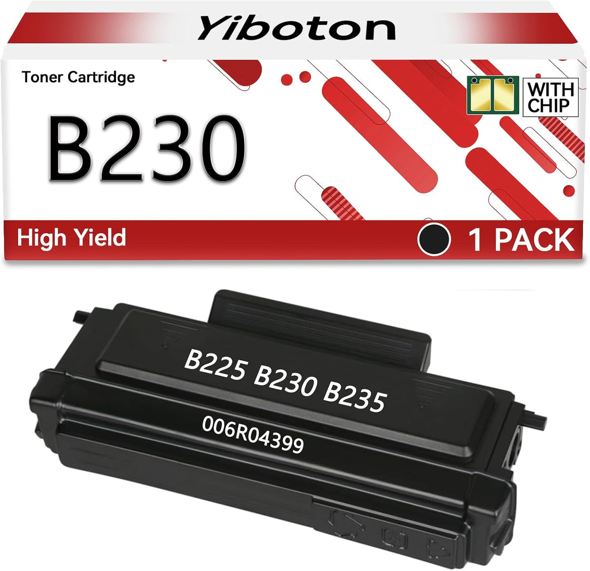 B230/B225/B235 Black Toner Cartridge with New Chip, Ultra High Capacity Replacement for 006R04400 006R04401 Black Toner Cartridge for Xerox B230 B225 B235 Printers