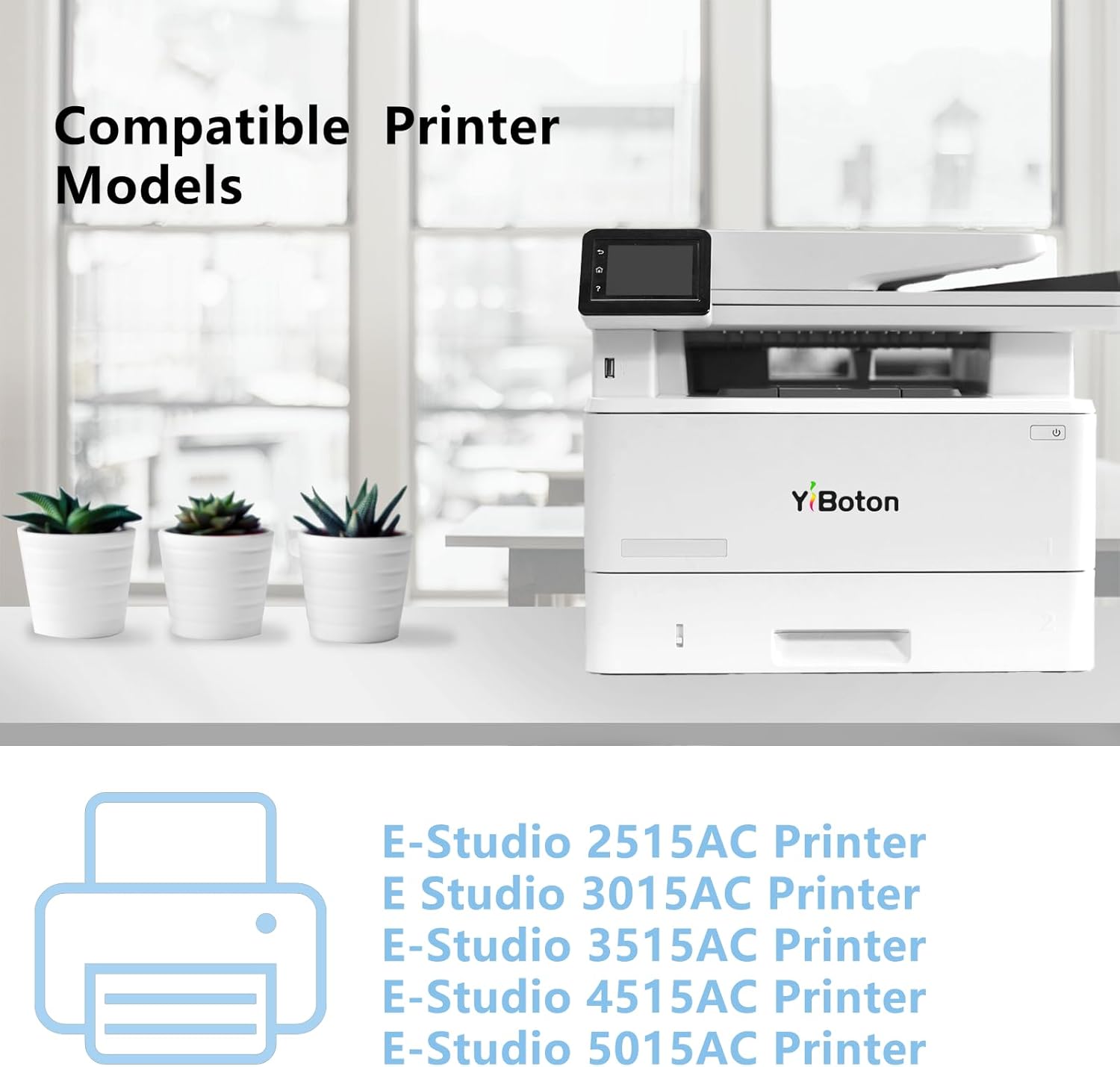 High Yield TFC415U T-FC415U Toner Cartridge Replacement T-FC415U-K T-FC415U-C T-FC415U-M T-FC415U-Y Toner Cartridge for e-Studio 2515AC 3015AC 3515AC 4515AC 5015AC Printer (4 Pack)