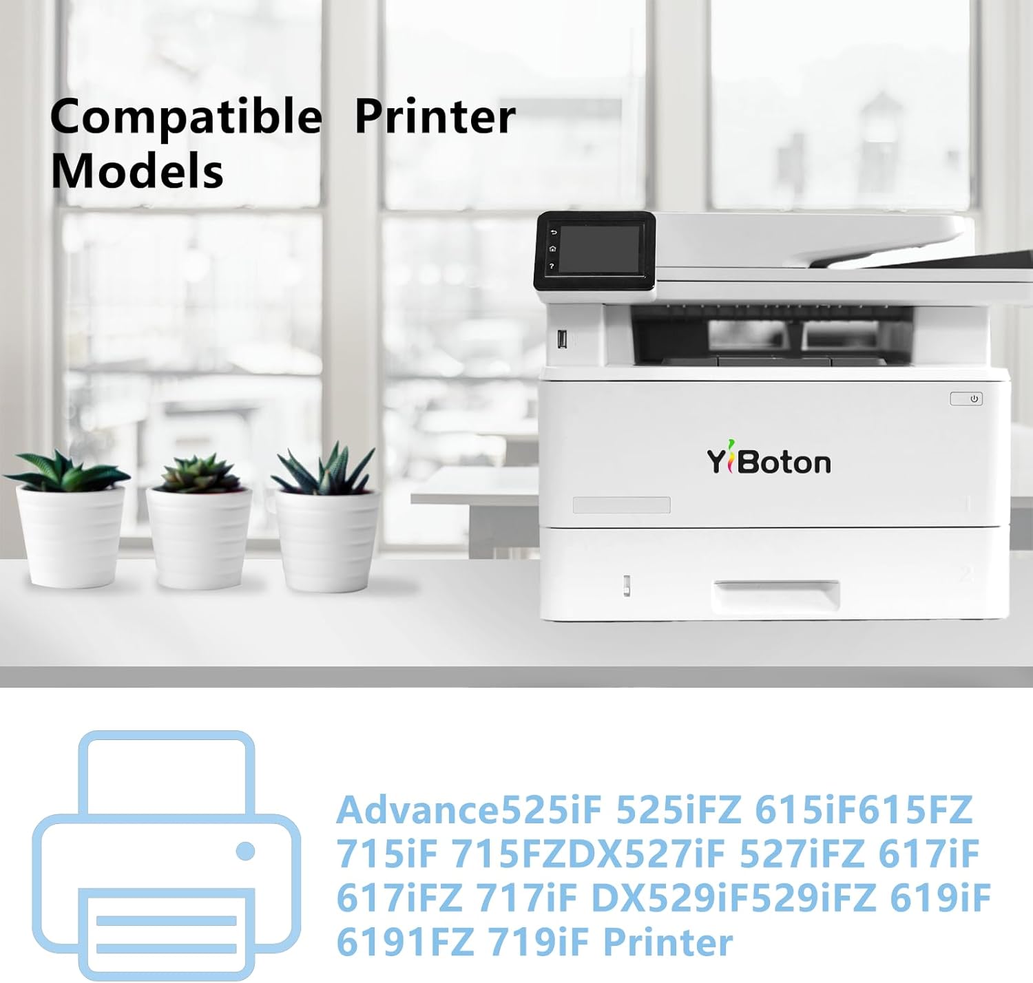 T03 Black Toner Cartridge 2725C001AA (with Chip) Compatible for ImageRunner Advance 525iF 525iFZ 615iF 615iFZ 715iF 715iFZ DX527iF 527iFZ 617iF 617iFZ 717iF DX529iF 529iFZ 619iF 619IFZ Printer.