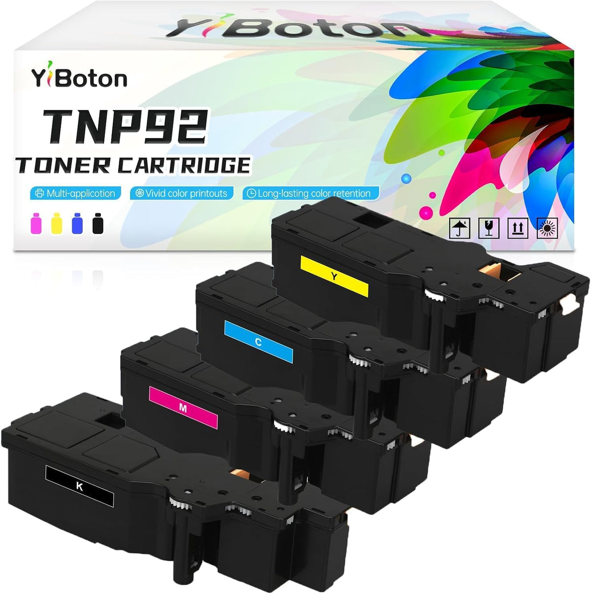 TNP92 TNP-92 Toner Cartridge Remanufactured TNP-92K TNP-92C TNP-92M TNP-92Y Set AE1Y130 AE1Y230 AE1Y330 AE1Y430 Suitable for Minolta Bizhub C3120i Printer.(4 Pack)