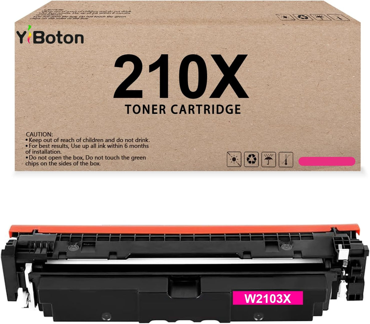 High Yield 210X Magenta Toner Cartridge (with Chip) Remanufactured 210X W2103X Toner Compatible for Color Pro 4201dw 4201dn MFP 4301dw 4301fdw 4301fdn Series Printer