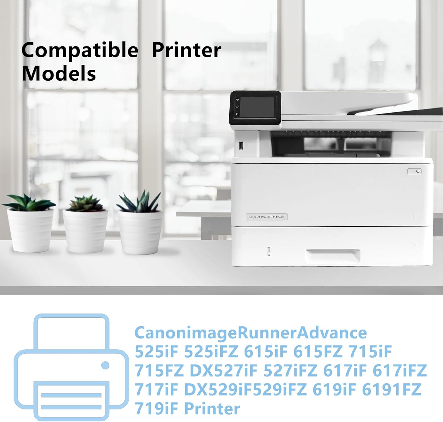 2725C001AA T03 Black Toner Cartridge Compatible for ImageRunner Advance 525iF 525iFZ 615iF 615iFZ 715iF 715iFZ DX527iF 527iFZ 617iF 617iFZ 717iF DX529iF 529iFZ 619iF 619IFZ Printer