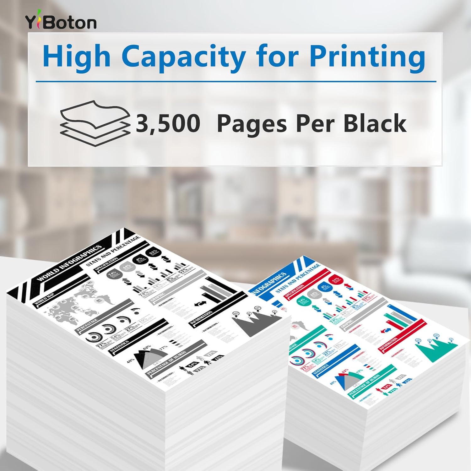 B230 B225 B235 Black High Cartridge Toner Cartridge (with New Chip) Replacement for Xerox 006R04400 006R04401 Toner Cartridge Compatible for Xerox B230 B225 B235 Printer