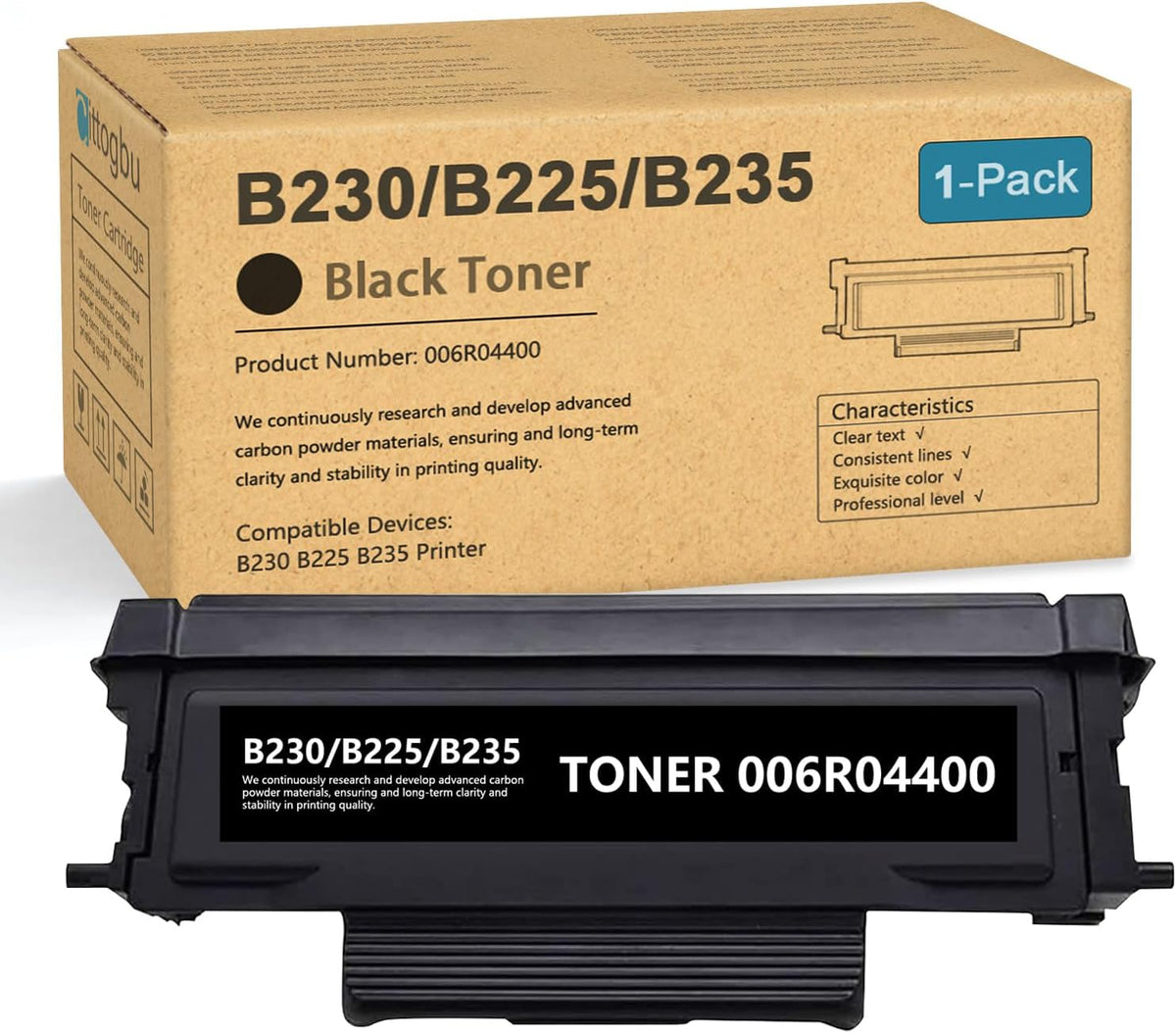 B230/B225/B235 Toner Cartridge, 1 Pack Black 006R04400 High Yield Toner Cartridge Replacement for Xerox B230 B225 B235 Printer Toner