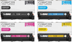 C230 C235 Toner Cartridges (4-Pack BK/C/M/Y) - 006R04383 006R04384 006R04385 006R04386 (with Chip) Replacement for Xerox C230 Toner for C230 C235 Color Printer
